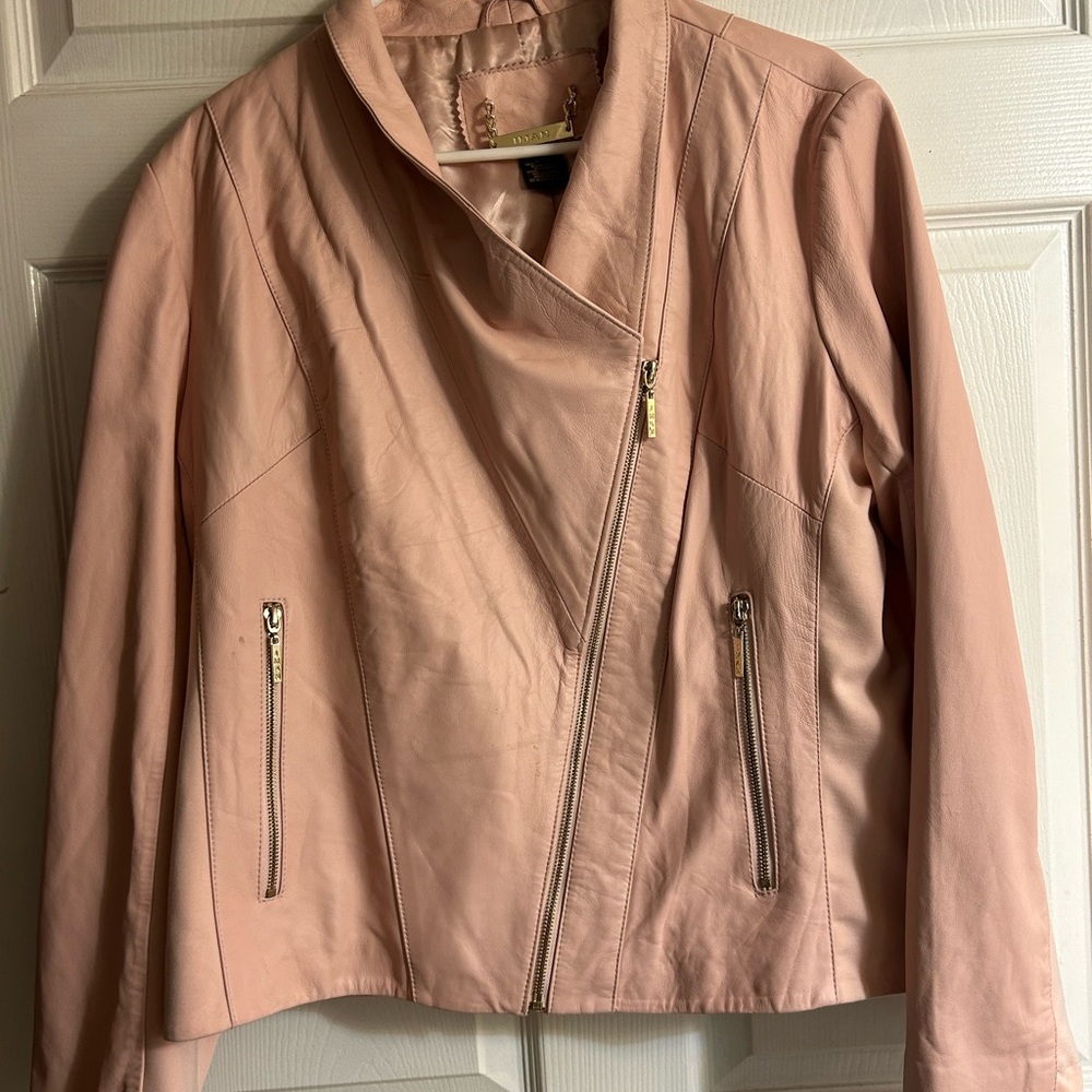 IMAN Pink Leather Jacket
